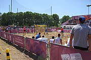 Deutsch: Beachhandball bei den Olympischen Jugendspielen 2018 in Buenos Aires; Tag 7, 13. Oktober 2018; Jungen, Halbfinale – Spanien-Kroatien 2:1 English: Beach handball at the 2018 Summer Youth Olympics in Buenos Aires at 13 October 2018 – Boys Semifinal – Spain-Croatia 2:1 Español: Handball de playa en los Juegos Olimpicos de la Juventud Buenos Aires 2018 en 13 de octubre de 2018 – Semifinales de chicos - España-Croacia 2:1