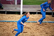 Deutsch: Beachhandball bei den Olympischen Jugendspielen 2018; Tag 6, 12. Oktober 2018; Mädchen, Platzierungsrundenspiel – Russland-Venezuela 2:0 English: Beach handball at the 2018 Summer Youth Olympics at 12 October 2018 – Girl's Consolation Round – Russland-Venezuela 2:0