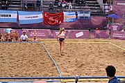 Deutsch: Beachhandball bei den Olympischen Jugendspielen 2018; Tag 6, 12. Oktober 2018; Mädchen, Hauptrundenspiel – Ungarn-Niederlande 2:1 English: Beach handball at the 2018 Summer Youth Olympics at 12 October 2018 – Girls Main Round – Hungary-Netherlands 2:1