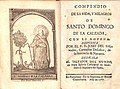 Vida de santo Domingo de la Calzada con un grabado calcográfico firmado en Pamplona por el platero Francisco Iturralde (1787)