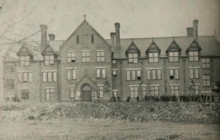 Bishop's as the Grammar School at Little Forks, 1885 in Bishop's University Bishop's College School, Quebec, 1885 in Bishop's University Campus.png