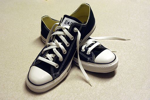 Black Converse sneakers