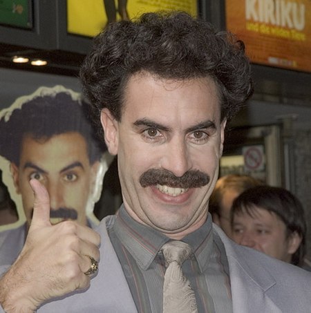 Baron Cohen as Borat in 2006