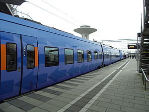 Pågatåg av typ X61 på Hyllie station i Malmö
