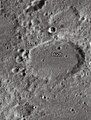 English: Buch lunar crater as seen from Earth with satellite craters labeled