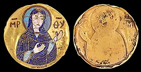 Икона Божией Матери «Агиосоритисса». Византия, золото, эмаль. XI - XII век.