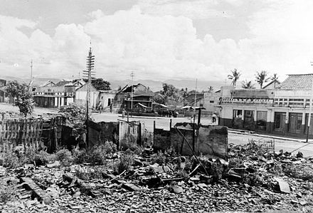 Destruction in Bandung's Chinese quarter