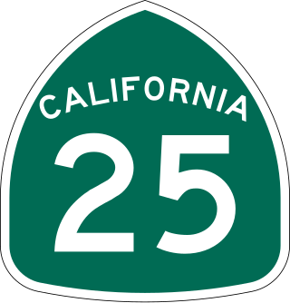 <span class="mw-page-title-main">California State Route 25</span> Highway in California