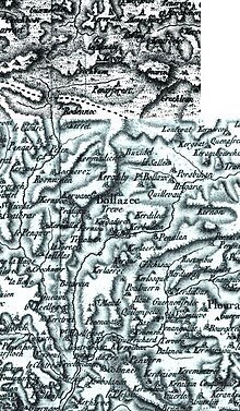 Carte de Cassini : les environs de Bolazec.