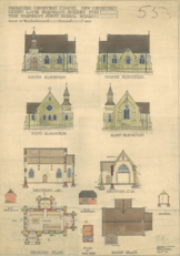 Proposals for Cemetery Chapel at Green Lane, Farnham by Arthur Stedman (1912)