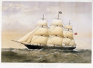 Clipper Ship The Goolwa - Messrs Anderson Thomson and Co Owners, and Messrs A Hall and Son, Builders, Aberdeen RMG PY8566.jpg