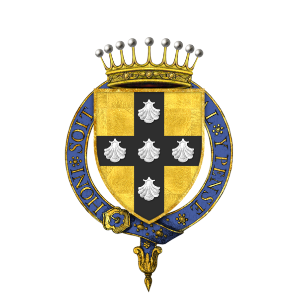 File:Coat of Arms of Sir Jean III de Grailly, Captal de Buch, KG.png