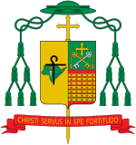 Coat of arms of Ramon Barrera Villena as Bishop of Bayombong.svg