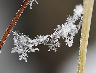 Snowflake Single ice crystal or an aggregation of ice crystals which falls through the Earths atmosphere