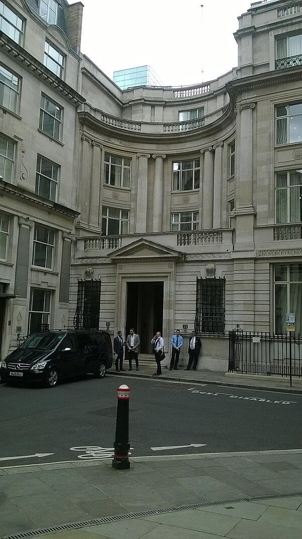 The offices of Morgan, Grenfell & Co. in Great Winchester Street, London