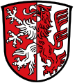 Gespalten von rot und silber und in verwechselten Farben (Wappen von Schwabbruck)