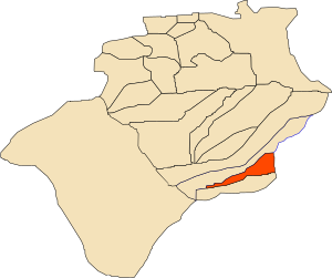 Umístění obce Ouled Khoudir v provincii Béchar