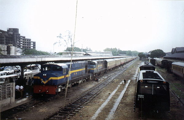 Passenger train in the main station of Dar es Salaam