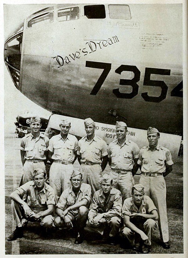 The crew of "Dave's Dream" pose in front of their ship, c. 1946.