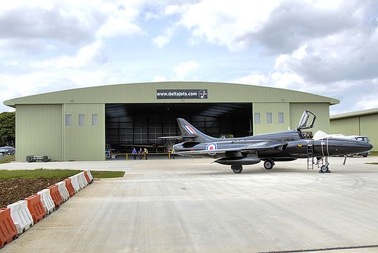 A medium-sized aircraft hangar at Kemble Airport, England