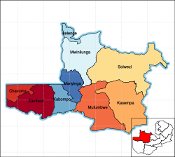 Districts of North-Western Province Zambia.svg