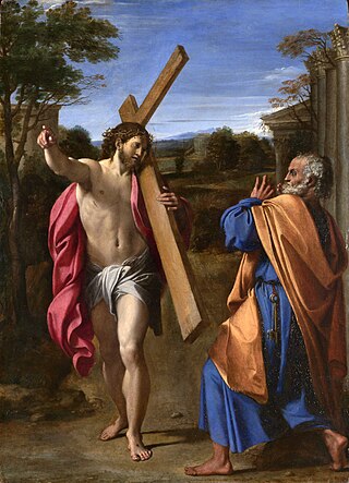 <i>Domine, quo vadis?</i> Painting by Annibale Carracci