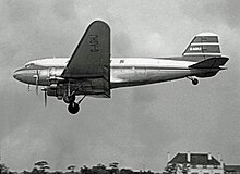 Douglas DC-3 of Autair at Manchester in 1962 Douglas C-47A G-AGHJ Autair RWY 06.62 edited-2.jpg