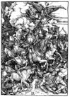 აპოკალიპსის ოთხი მხედარი 1497-1498, გრავიურა ხეზე, კუნსტჰალე