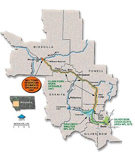 Milltown Reservoir Superfund Site Hazardous waste site in Missoula County, Montana, United States