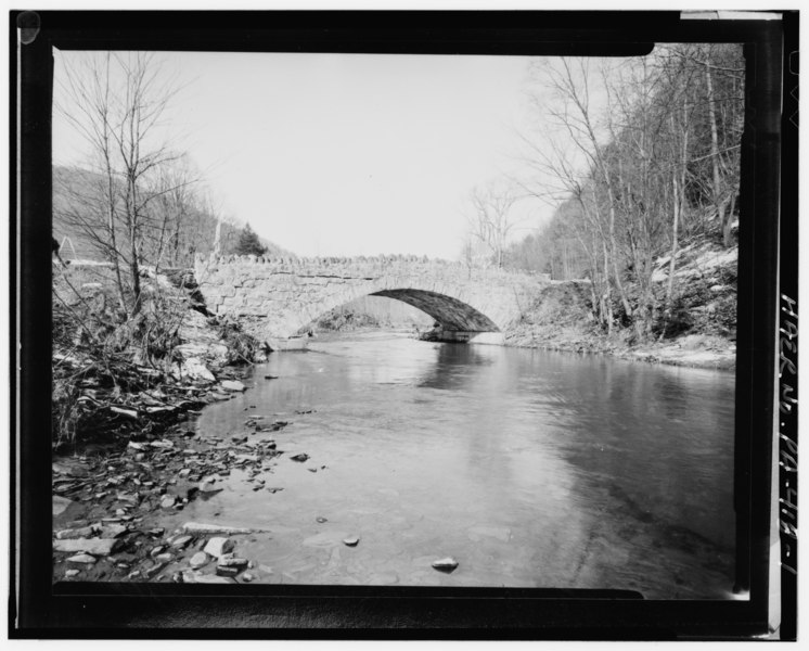 File:East elevation, looking north-northwest. - Plunkett's Creek Bridge No. 3, Spanning Plunkett's Creek at State Route 1005, Barbours, Lycoming County, PA HAER PA,41-BARB.V,1-1.tif