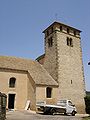Le clocher latéral de l'église de Sologny.