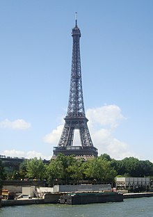 The original Eiffel Tower in Paris. This article discusses replicas and derivatives of this building. Eiffel Tower from the Seine, 17 July 2007.jpg