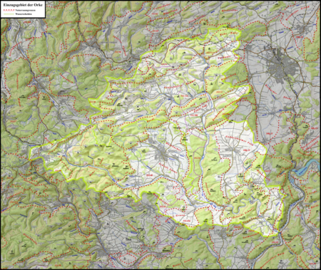 Einzugsgebietskarte Orke