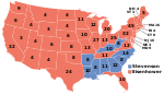 Electoral map, 1952 election