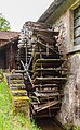 * Nomination Decaying water wheel of the former Leidner’s sawmill --F. Riedelio 07:12, 18 July 2023 (UTC) * Promotion Darker areas too noisy, sky maybe also burnt --Poco a poco 17:34, 18 July 2023 (UTC)  New version Improved. Thanks for the review. --F. Riedelio 17:20, 19 July 2023 (UTC) Not sure what you did, the noise level is fine now but you applied more brightness to the sky and also to the roof, which doesn't look realistic at all Poco a poco 09:51, 21 July 2023 (UTC)  New version Sky slightly darkened. Thanks for the review. --F. Riedelio 15:19, 21 July 2023 (UTC) In comparison to the first version the sky and the roof are still brighter. Can you please keep the curves from the first version and the denoising of the current version? --Poco a poco 17:31, 23 July 2023 (UTC)  New version First version with noise reduction uploaded. --F. Riedelio 07:34, 24 July 2023 (UTC)  Support Not a solid QI to me but good to go --Poco a poco 08:52, 24 July 2023 (UTC)