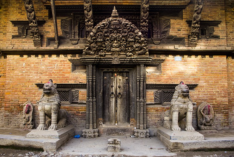 File:Entrance to a building, Kathmandu, Nepal.jpg