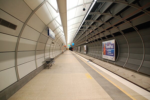 Underground platform, prior to the opening of the Sydney Metro Northwest, April 2009