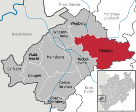 Kaart van Erkelenz