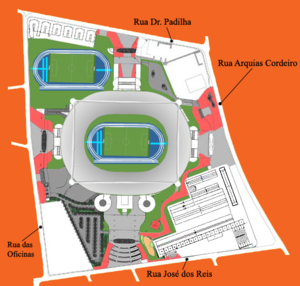 Estadio Olímpico Nilton Santos: Introducción, Construcción, Nombre