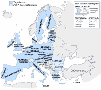 EU-tagállamok térképe