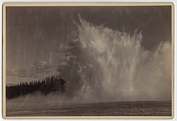 Excelsior Geyser (1888 photo), only known photo of this geyser erupting.[13]