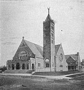 La iglesia hacia 1899