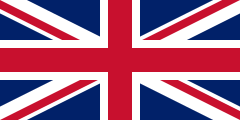 Flaga Wielkiej Brytanii w proporcjach 1:2