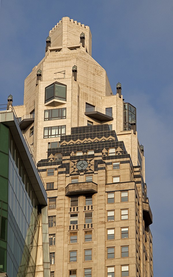 Upper story detail (center right) with the Four Seasons Hotel in the background