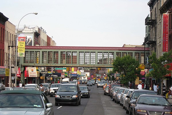 Fulton Mile shopping district at Franklin Avenue