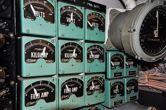 Gauges on USS Bowfin