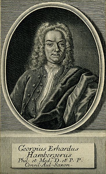 File:Georg Erhard Hamberger. Line engraving by M. Bernigeroth. Wellcome V0002540.jpg