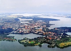 Luftfoto af Schwerin ved søerne