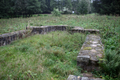 English: Foundation walls (detail) of former Rommers Church in Rommers, Gersfeld , Hesse, Germany