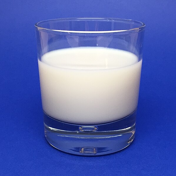 A glass of cow milk